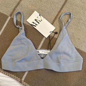 ⭐️Blue Zara Sweater Bra Top - Small